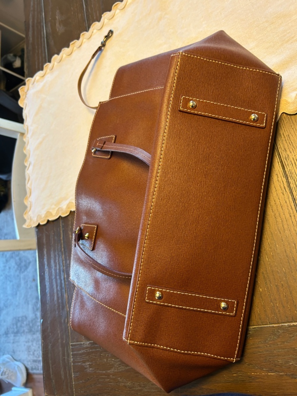 Dooney & Bourke Chestnut Brown Leather Tote - Picture 6 of 9